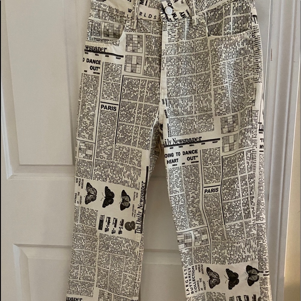 Zara NWOT newspaper jeans size 4 never worn